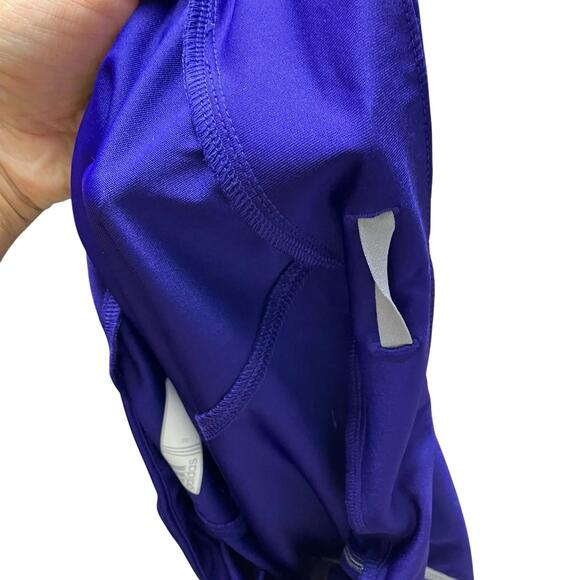 Adidas Shorts Womens Purple Athletic Soccer Sporty Running Gym White Size M - Picture 9 of 10